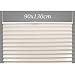 Produktbild SHINY HOME® Jalousie Sonnenschutzrollo Rollo Plissee 90*130CM Beige klemmjalousie mit Klemmträger für Fenster, Tür Verdunklungsrollo Single Fensterrollo ohne Bohren
