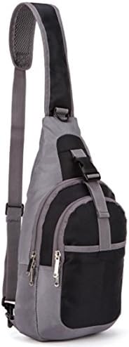Sport Chest Bags, ADiPROD Unisex Men and women Waterproof Nylon Shoulder Bag Messenger Backpack Hiking (Black)