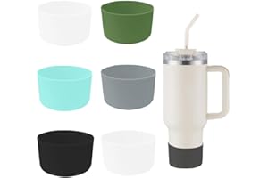 CZAKOMIX 6 pezzi manicotto in silicone per tumbler barca Stanley Cup, custodia per stivali in silicone per bottiglia d'acqua, Car Travel Cup Bottle Bottom Sleeve, per bottiglia (6 colori)