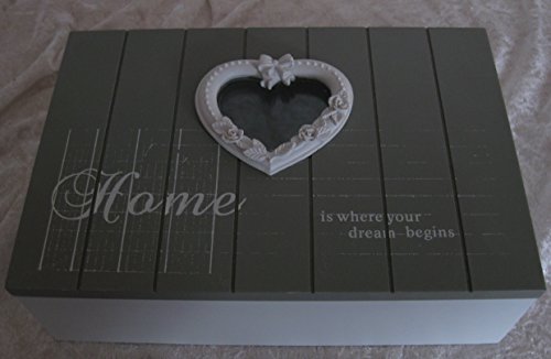 Kasten Schriftzug Home Utensilienkasten Kleinkram Kiste Teekiste Tee Schmuckkasten Schmuck - 3