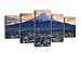 Produktbild Leinwandbild Yokohama LW416 Wandbild, Bild auf Leinwand, 5 Teile, 210 x 100 cm, Kunstdruck Canvas, XXL Bilder, Keilrahmenbild, fertig aufgespannt, Bild, Holzrahmen, Japan, Küste, Fuji
