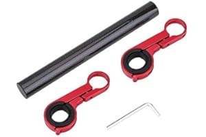 KEENSO Support d'Extension de Guidon de Vélo, 1 Paire Support de Fixation d'Extension de Guidon de Vélo 31.8mm et 25.4mm Support de Fixation de Guidon (Rouge)