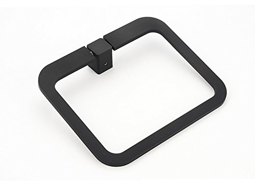 TGLOE Gummi-Malerei Matt Towel läuten schwarz einfache moderne Gummi Malerei Badezimmer hängen Handtuchring Matten - 5