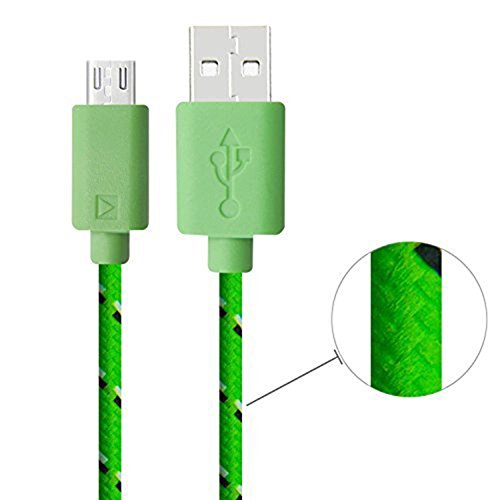 Hosaire Datenkabel Android USB Cable Mehrfarben Nylon Phone USB Kabel für Samsung, HTC, Sony Usw,1m,Grun - 5