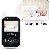 HelloBaby HB24 2.4″ Digital Funk TFT LCD Drahtlos Babyphone Wireless Video Kamera Baby Monitor Babyviewer Überwachung Nachtsicht + Temperatursensor - 7