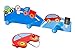 Blue Wooden Car Themed Triple and Single Coat Hooks Wall Hooks for Boys Nursery or Bedroom