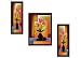 PAF Flower Modern Art Print UV Textured Framed Painting Set of 3 for Home Decoration (Wood, 35 cm x 2 cm x 50 cm, Special Blue Textured UV Reprint) RS.285.00