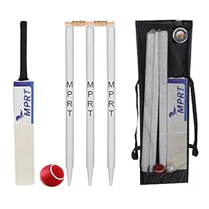 MPRT Wooden Cricket Kit for Tennis Ball Combo for Age Group 12-14 Years, Size 5, Wood