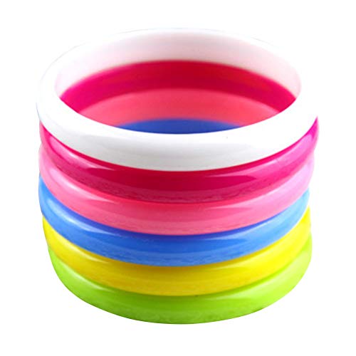 STOBOK 6 stücke Kunststoff Armreif Armbänder Party Candy Farbe Armband für Kinder Mädchen (Gelegentliche Farbe)