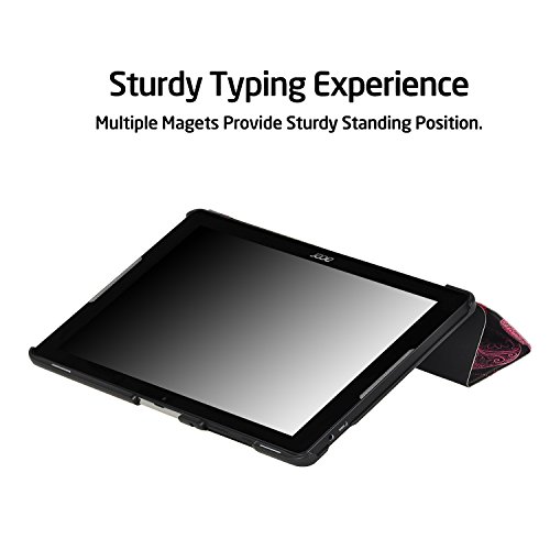 Acer Iconia One 10 B3-A30 Hülle, IVSO Ultra Schlank Superleicht Ständer Slim Leder zubehör Schutzhülle für Acer Iconia One 10 (B3-A30) 25,7 cm (10,1 Zoll HD) Tablet-PC perfekt geeignet (Für Acer Iconia One 10 (B3-A30), Muster-8) - 4