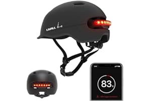 LIVALL Casque Intelligent, Casque de vélo Adulte avec Éclairage LED, Feux arrière LED, Clignotants, Casque de Cyclisme pour banlieusard Urbain Taille réglable pour Hommes et Femmes