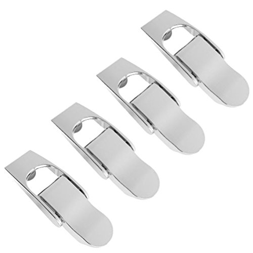 Preisvergleich Produktbild 4 Stück Edelstahl Überfallscharnier V4A Spannverschluss Kistenverschluss