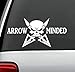 Price comparison product image B1037 Broadhead Arrow Skull Decal Sticker for Truck SUV Van ATV Compound Bow Gun Deer Hunting