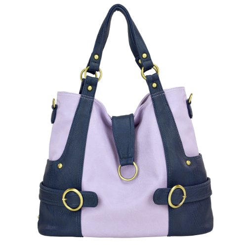 timi & leslie Hannah Pastel Changing Bag (Lilac/ Navy)