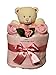 Pink Baby Girl Ring Rattle Nappy Cake (mini) FREE Delivery