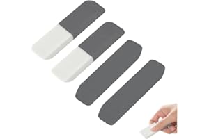 ABINCHAOBANG 4 Pcs Natural Rubber Erasers for Ink and Pencil,Sand Rubbers and Double Head Eraser to Fade Mark,Pen Eraser Rubber for Gel Pen,Ball-Point Pens School Office Daily Art Supplies (Gray, 2+White Gray, 2)