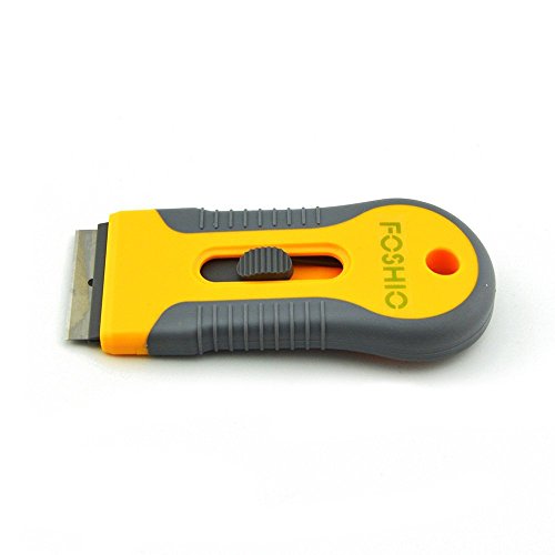 FOSHIO Plastic Retractable Rasierklinge Schaber für Glas Kleber Entferner mit 10 Stück Extra Ersatz Klingen, Profi Fenster Tint Vinyl Wrapping Tools - 6