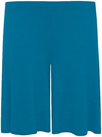 MISS 'N' MAM New Ladies Womens Standard & Plus Sizes Plain Soft Jersey Shorts 14-26