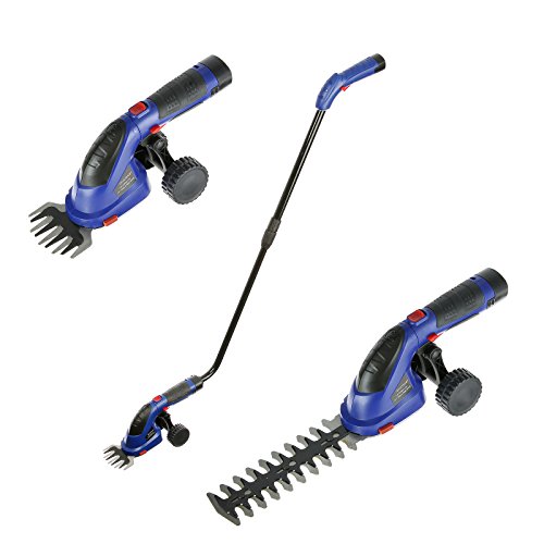 Qualtex 7.2V 2 in 1 Cordless Grass & Hedge Trimmer Cutter - Lightweight Design & Rapid Charging