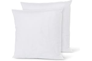 Charlotte Andersen 2 Pack 18 x 18 inches Cushion inner Pads Inserts Anti-Allergy Cushions 45cm x 45cm Pure Hollowfibre Filling- Made In UK