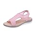 Produktbild Damen Sandalen Ronamick Mode Frauen Atmungsaktive Flache Ferse Anti Skidding Strand Schuhe Rom Sandalen (39, Rosa)