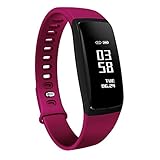 Fitness Tracker, Aupalla 21BP Smart Band Activity Tracker Arbeit mit Herzfrequenz Monitor und Blutdruck Messen Schrittzähler Schlaf Monitor Kalorien Track unterstützt iPhone Android Smartphone, violett