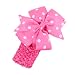 Rosennie Lovely Babys Bow Headbands Girl's Flower Head Wear Wave Bandeau (Rose)