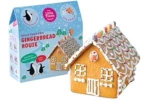 Hezvic Make Your Own Gingerbread House 669g with Free Christmas Card - Christmas Gingerbread House Kit, 2 Piece Set