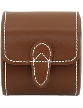 Friedrich|23, Uhrenrolle, Für 1 Uhr, Echtleder, 8,5 x 7 x 9,5 cm, Druckknopf, Cordoba, Braun, 26390-3