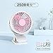 Produktbild USB kleiner Ventilator Mini Studentenwohnheim tragbare Carry-on-Ventilator Bett hängen Desktop Mute Clip Handheld Büro Baby Auto kleiner Ventilator Tisch aufladen Desktop Fan"Barbie Pulver" 2500 ma