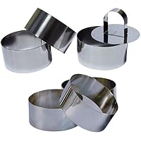 Lot De 4 Emporte-Pièces Ronds Avec Poussoir AGDLLYD - Anneaux De Présentation En Acier Inoxydable Pour Gâteaux Et Cuisine