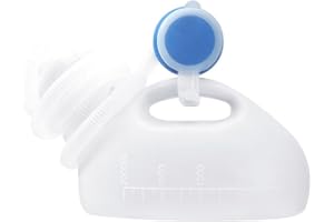 GEYIWSSXY Orinatoio Per Uomo, Orinatoio Maschile Portatile Sterilizzabile Capacità 2000ml con Tubo da 1.6 Metri(Bianco)