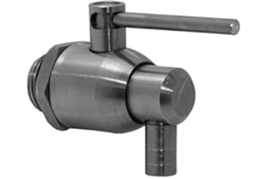 WEBMARKETPOINT Rubinetto antigoccia da 1/2'' acciaio inox per contenitori olio inox