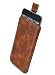 Produktbild Original Suncase Tasche für iPhone 7 PLUS / iPhone 6s PLUS / iPhone 6 PLUS (5.5 Zoll) Super Slim Leder Etui Handytasche Ledertasche Schutzhülle Case Hülle (Lasche mit Rückzugfunktion) cognac