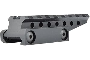 GENERIC Rialzo Slitta Softair 1/2 Pollice Weaver 20MM 8 Slots Nero JS-Tactical JS-TACRS