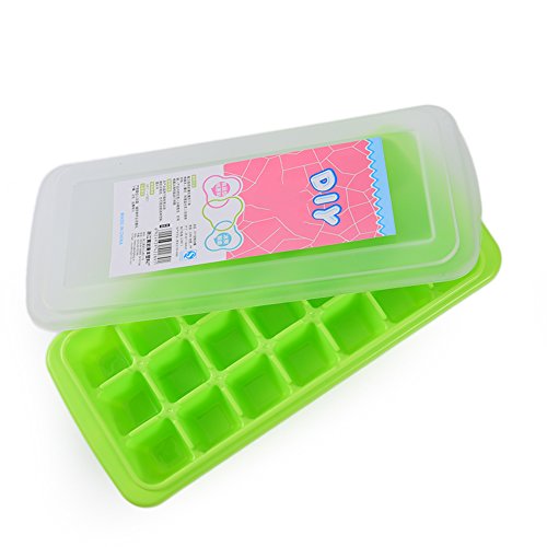 Eiswürfelform mit Deckel aus Polypropylen, Bpa frei, 21 Eiswürfel, 26.5*11.5*4cm Eiswürfelschale - 8