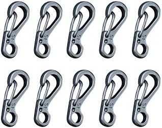 Mini Spring Claps Quickdraw Bag Backpack Keychain EDC Carabiners Snap Clip Hook Camping Equipment Outdoor Paracord Tool 10PCS