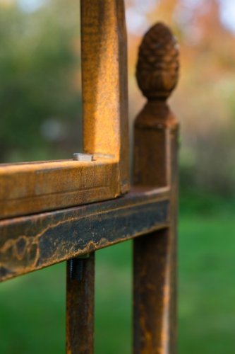 Rosenbogen Metall München, Breite: ca. 130 cm, Rost Rankbogen - 2