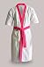 Loomkart Very FineExport Quality Bath Robes in White With Pink Very Soft Velvet Finish in Avioni Zip-Packing- Standard Size RS.949.00