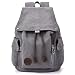 Produktbild YAOJU Canvas Rucksack Vintage Wanderrucksack Camping Außflug Sports Universität Rucksack Schultasche Schulrucksack Reisetasche Outdoor Camping Lässige Daypack Freizeittasche für Herren Damen (Grau)