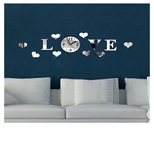 Ularma Nuevo bricolaje decoración moderna 3D cristal espejo salón «