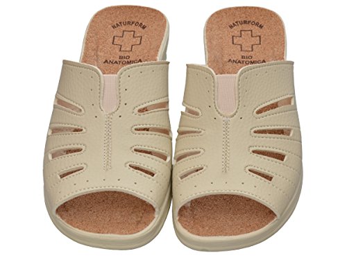 Damen Pantolette Sandalen Komfort Kork Hausschuhe Arbeit Modell 050 - 3
