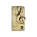 Produktbild Leather flip Case schale Sony Xperia X Compact music - clé sol vintage B