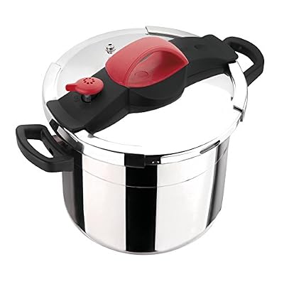 Sitram 711164 Sitrapro Autocuiseur avec Panier Vapeur Silicone Rouge 10 L