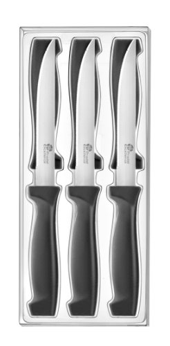 Pradel Excellence 7030-6N Messerset mit 6 Steakmessern, Edelstahlklingen, mit Griffen, 21 x 2 x 0,5 cm schwarz - 2