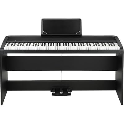 Korg B1SPBK Piano de concert « Slim Line » 8 sons, système de hauts-parleurs avec technologie Motional Feedback