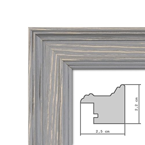 12er Set Bilderrahmen Skandinavischer Landhaus-Stil Grau-Braun 10×15 bis 20×30 cm inklusive Zubehör / Fotorahmen / Wechselrahmen - 5