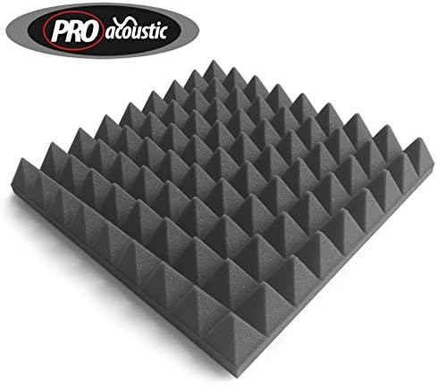 8x AFP305 Pro Acoustic Foam Pyramid Tiles , Studio Sound Treatment (8 Tile Pack)