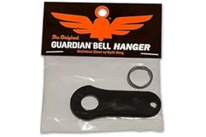CRAZY NOVELTY GUY Guardian Bell Hanger metallo nero acciaio inox per attaccare campanello guardiano alla vostra moto, 5,7 x 2,5 cm (5,7 cm x 2,5 cm)