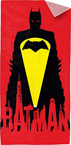 Batman-vs-Superman-0122082-Strandtuch-Bat-Signal-100-Baumwolle-rot-3870-x-258-x-31-cm